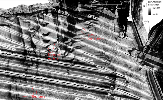 Figure 18. Image of sidescan sonar from the northeastern part of the study area.