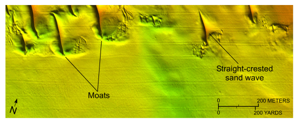 Figure 19. Detailed bathymetric image of sand waves in the study raea.