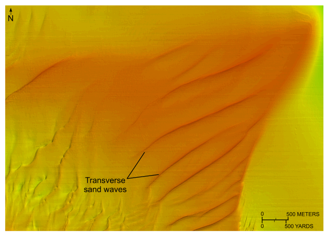 Figure 23. Image of sand waves in the study area.