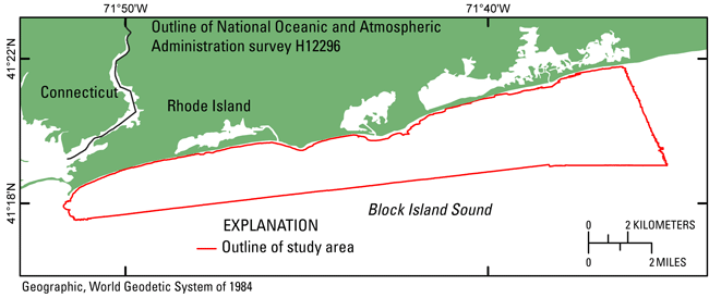 Thumbnail image showing the outline of data collected during NOAA survey H12296