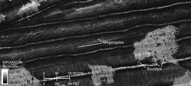 Figure 18. Image of sidescan sonar from the northern part of the study area.