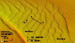 Thumbnail image of figure 13 and link to larger figure. An image of bathymetry in the study area.