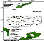Thumbnail image of figure 22 and link to larger figure. Location map of sediment samples in the study area.