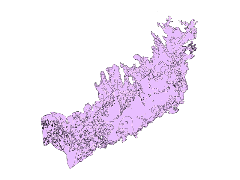 Image of the sediment texture and distribution shapefile for Buzzards Bay