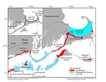 Thumbnail image for Figure 3, location map of survey lines in Indian River Bay, Delaware and link to larger image.