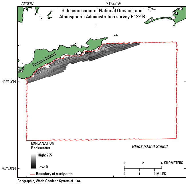 Figure 19. Map showing sidescan sonar collected in the study area.