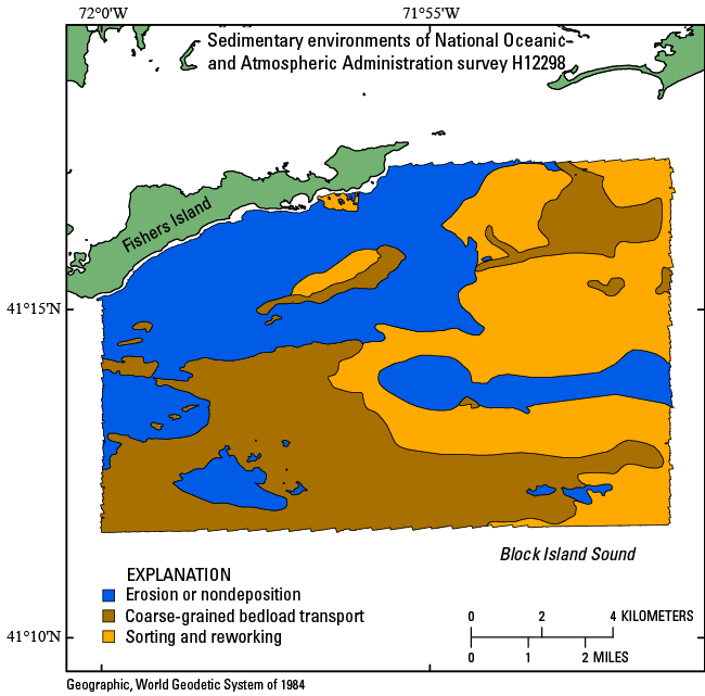 Figure 32. Map of sedimentary environments in the study area.