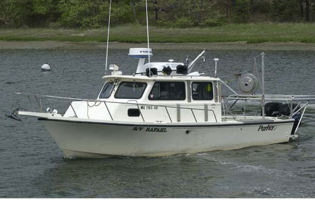 Figure 7. Photograph of the boat used to collect sediment samples and photography data in the study area.