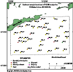Thumbnail image of figure 21 and link to larger figure. Map showing sediment sample locations in the study area.