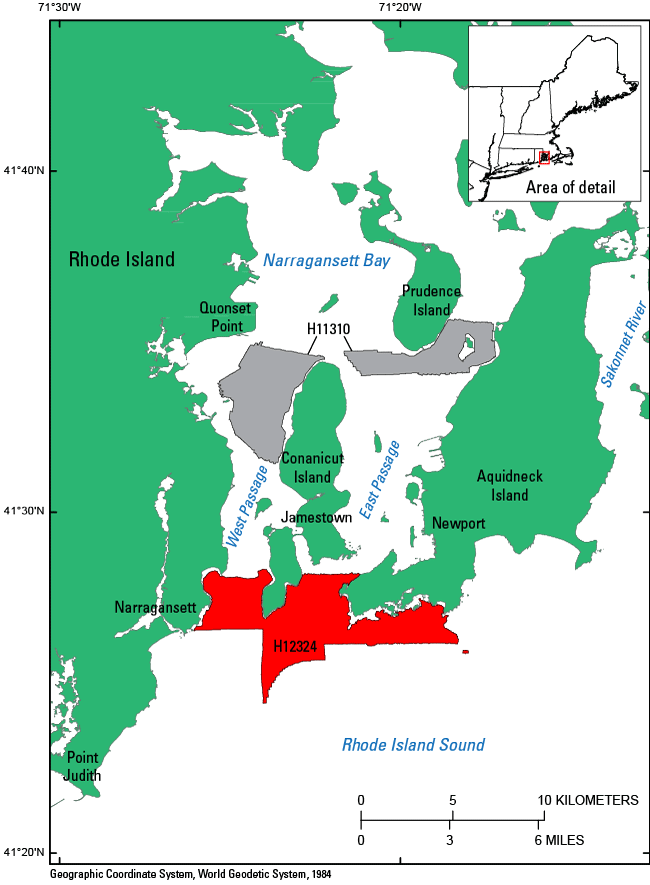 Figure 1. A map showing the study area in relation to other survey areas in the region.