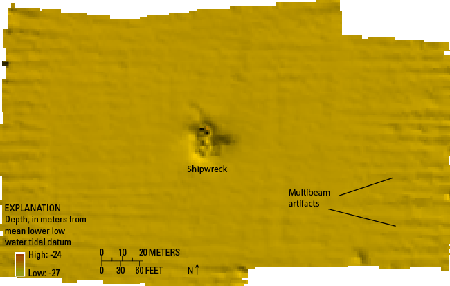 Figure 14. Image of a shipwreck on the sea floor.
