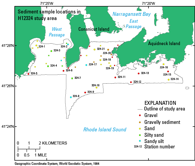 Figure 15. Map showing sample locations in the study area.