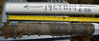 Photograph of auger core 14CTB-14R