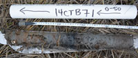 Photograph of auger core 14CTB-71R