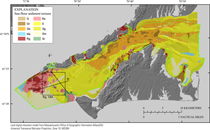 Thumbnail image for Figure 17, map showing the distribution of sediment textures within Vineyard and western Nantucket Sounds on the basis of the bottom-type classification from Barnhardt and others (1998) and link to larger image.