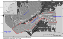 Thumbnail image for Figure 1,  Location map of the Vineyard and western Nantucket sounds study area, Massachusetts and link to larger image.
