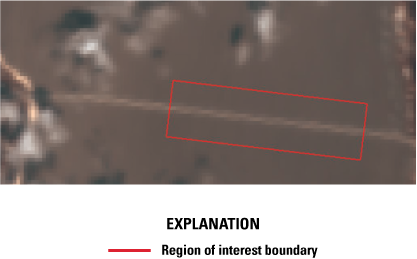 The St. Louis Bay Bridge and the surrounding water are highlighted as a region of
                        interest.