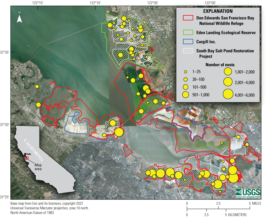 1. Waterbird nest distribution 2005–2022.