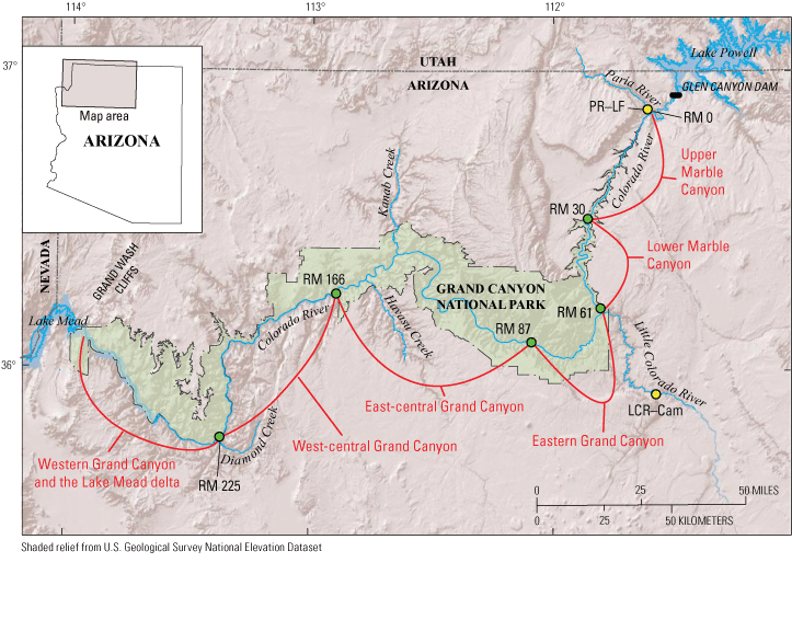 1.	Colorado River is split into six segments