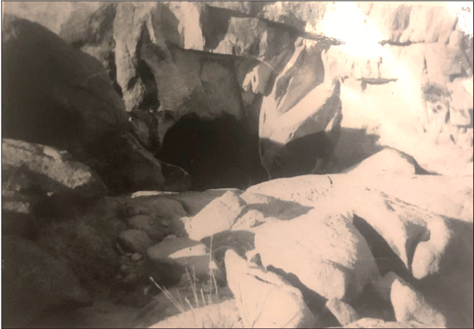 2.3. A different view of the opening within rock.