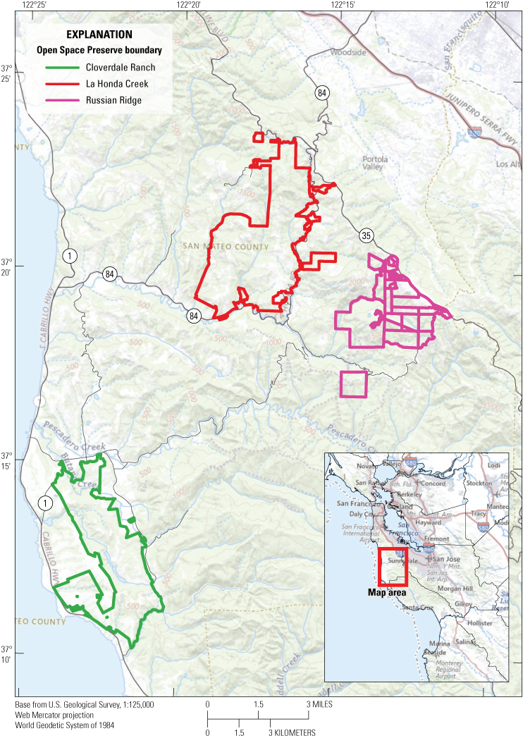 1.	The three boundaries are within San Mateo County, California.