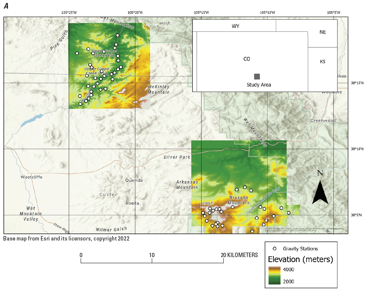 The location of the study area within the region is shown on each map.