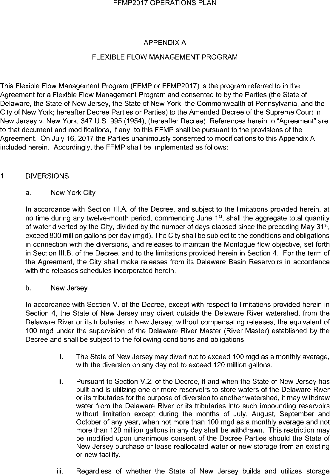 “FFMP2017 Operations Plan—Appendix A—Flexible Flow Management Program.”