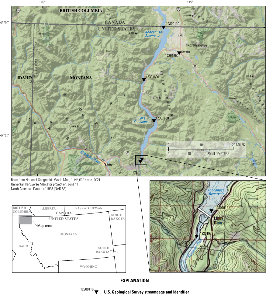 Map of northwest Montana, with rivers labeled, and study sites labeled with symbols.