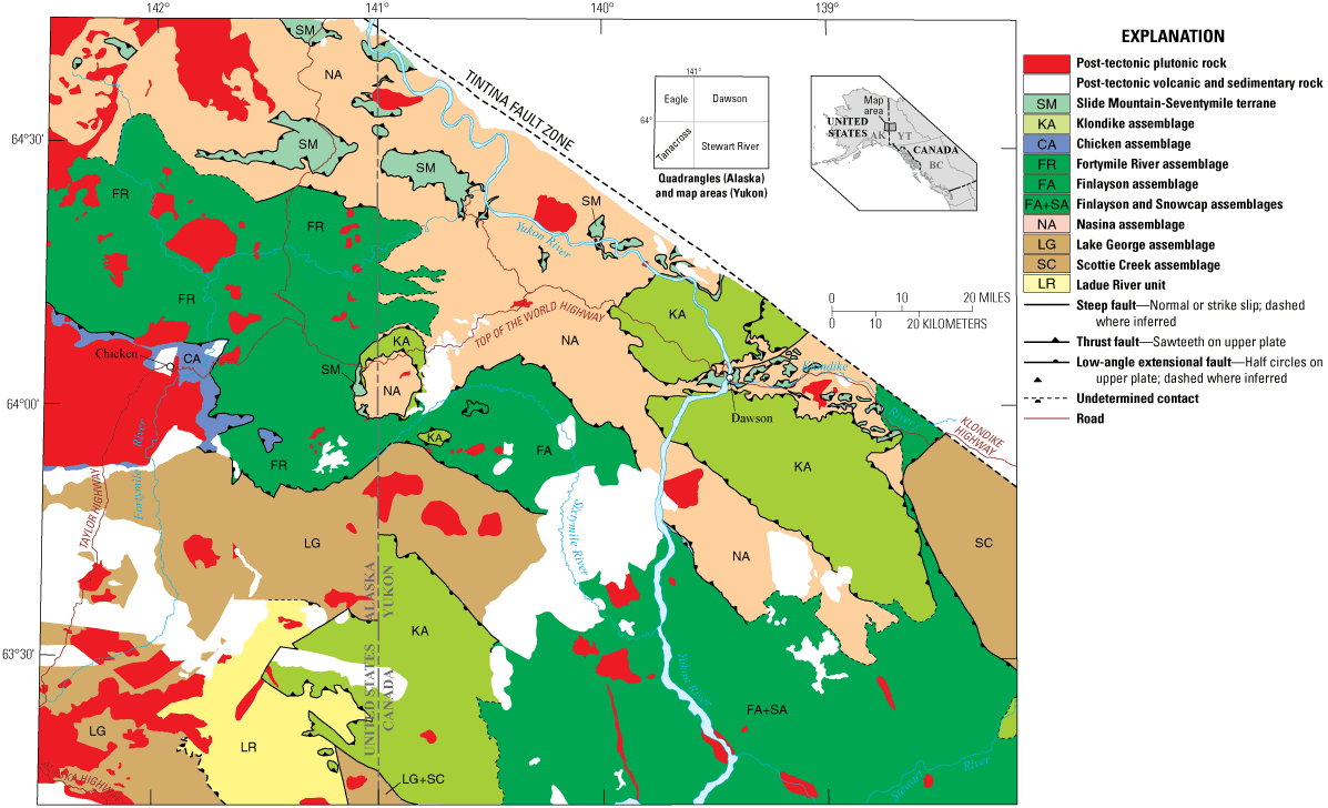 5. Assemblages have complex bounding and internal contacts and distributions within
the study area.
