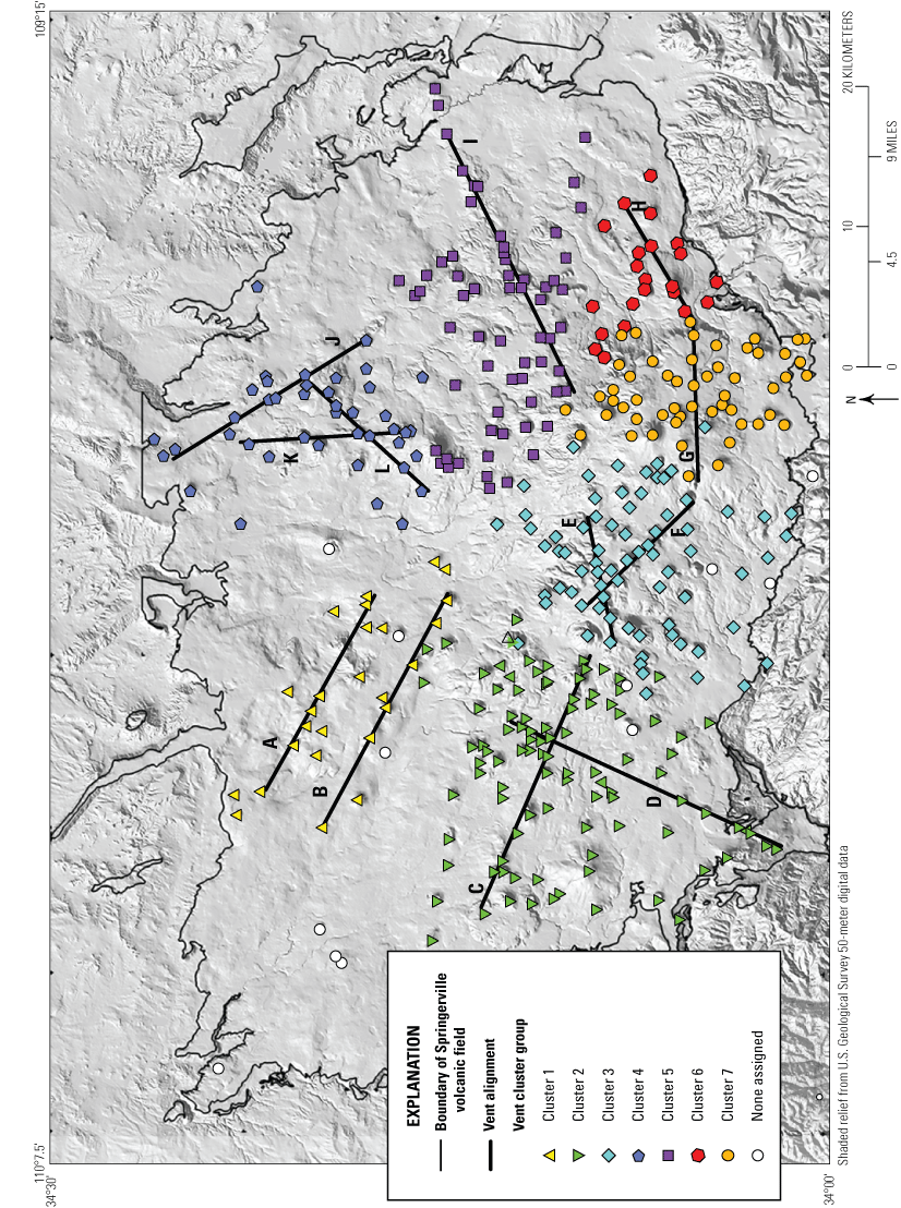 12.	Vents are clustered into 7 groups, many of which have multiple vent alignments.