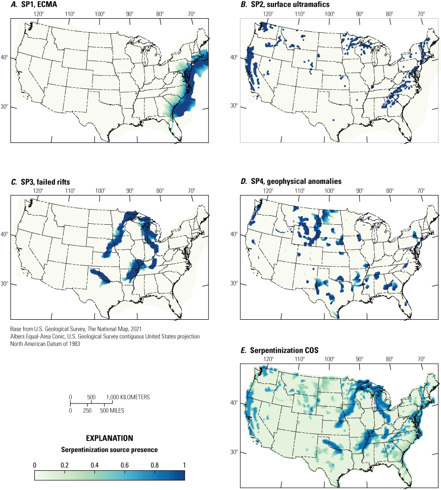 COS is high along the Pacific coast, Great Lakes, Texas–Oklahoma border, Appalachian
                        Mountains, and eastern U.S. seaboard.