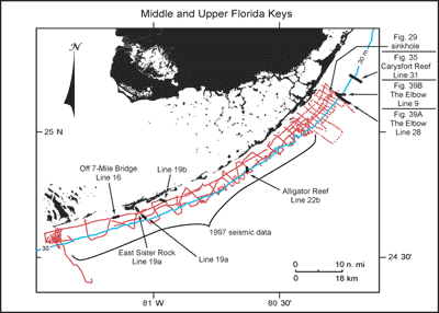 Index map shows U.S. Geological Survey seismic tracklines