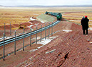 Figure 46.—Thermosyphons along the Qinghai-Tibet Railroad, China (photograph
courtesy of the Cold and Arid Regions Environmental and Engineering Institute,
Chinese Academy of Sciences, Lanzhou, China). 

