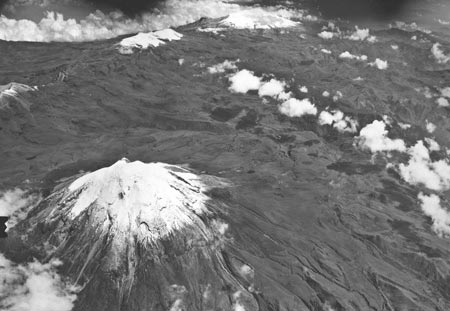 Oblique aerial photograph,  Nevado del Tolima