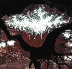 Landsat image, Bylot Island