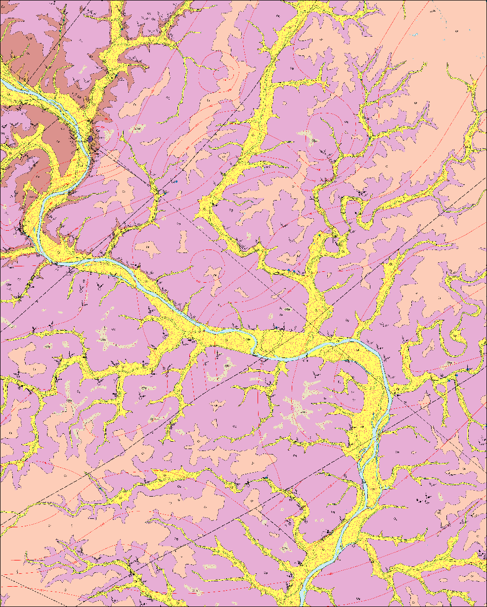 Thumbnail image of the geologic map of the Big Spring quadrangle.