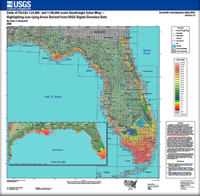 Sea Level Elevation Map By Address USGS Scientific Investigations Map 3047: State of Florida 1:24,000 