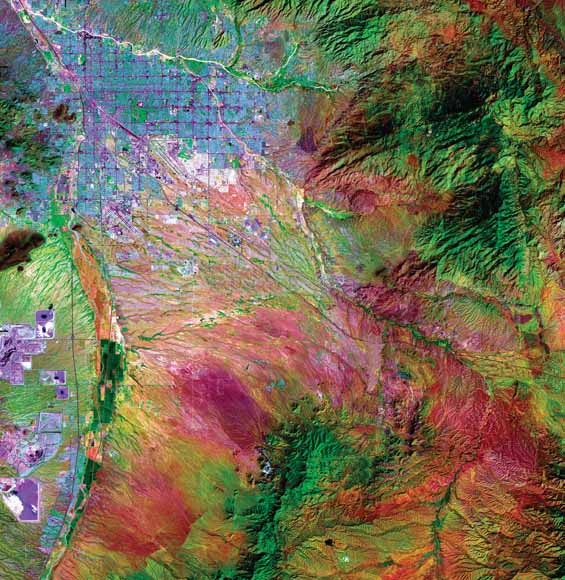 false-color infrared map