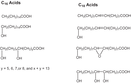 Cutin-forming acids