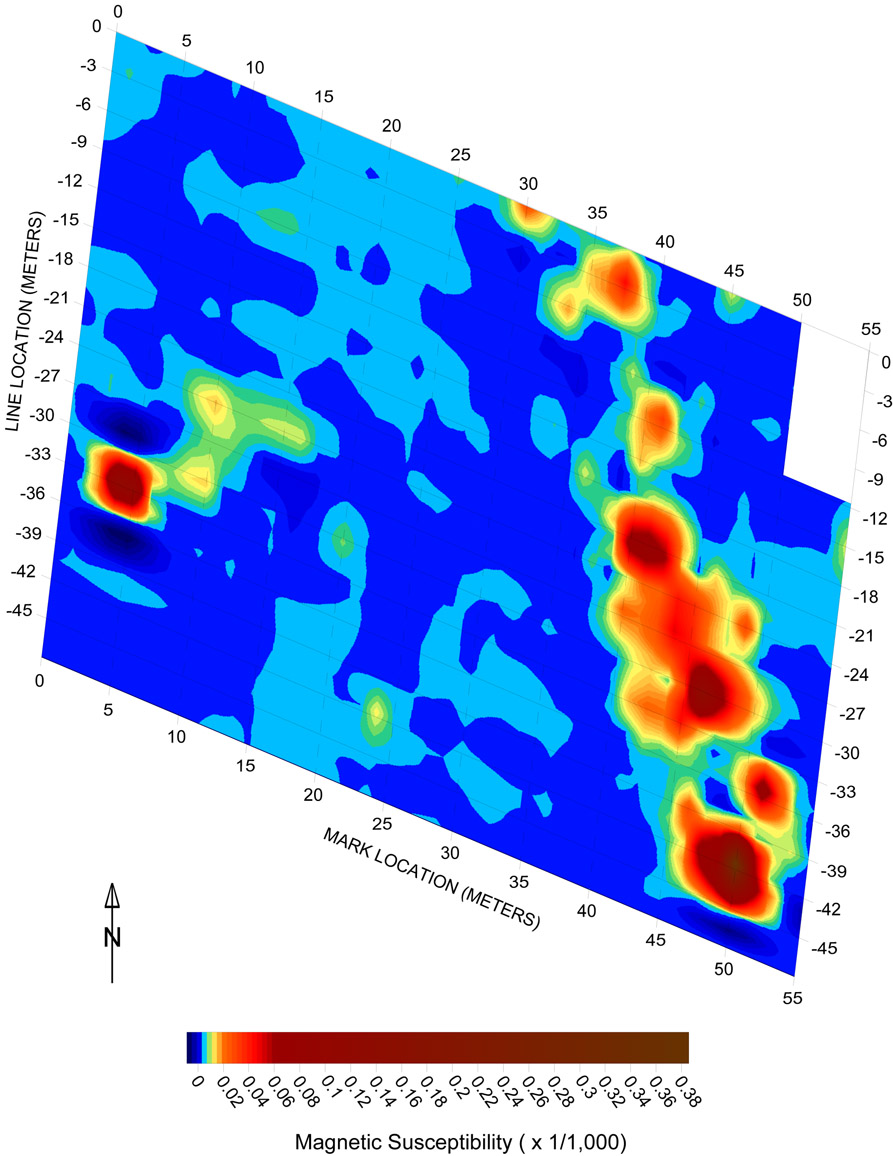 Results of the electromagnetic and magnetic survey