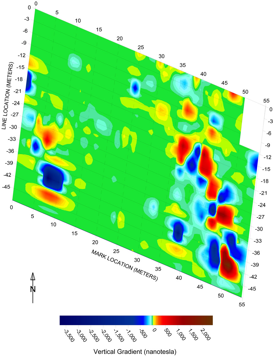 Results of the electromagnetic and magnetic survey