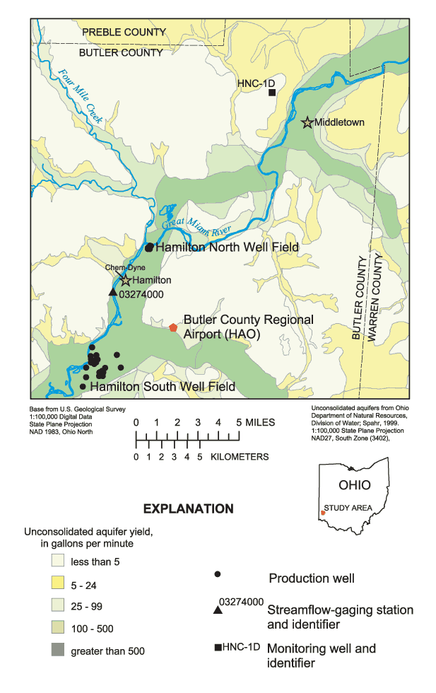 Figure of a map showing the general study area.