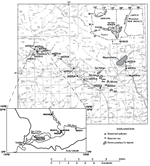 thumbnail image of the figure 1 in report: Regional mineral deposit and sample locality map