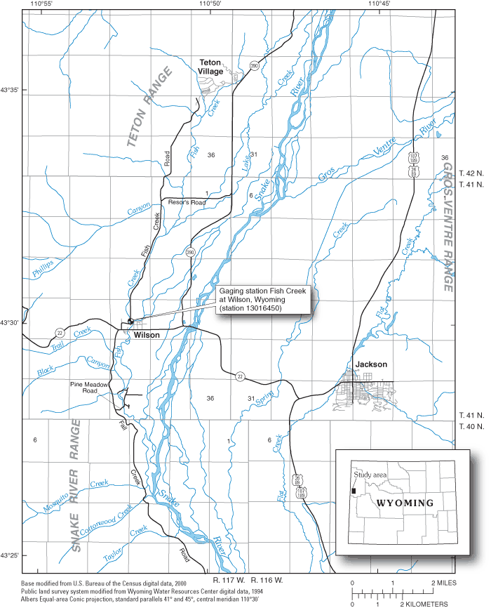 Figure 1. General location of Fish Creek, Wyoming.