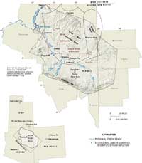 Location of modeled area of the C aquifer, northeastern Arizona.