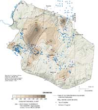 Thickness of the C aquifer, northeastern Arizona, as derived from a hydrogeologic framework model.