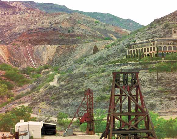Cover photograph shows the United Verde mine, the Edith and Audrey shafts of the United Verde Extension mine, and the abandoned Little Daisy Hotel, which was a dormitory for the miners, Jerome, Arizona.