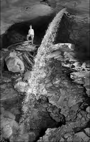 A waterfall in the Flint Ridge section