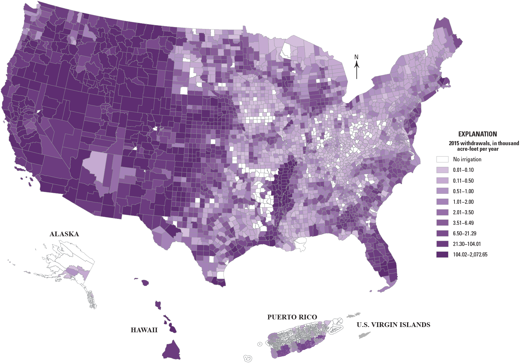Color-shading that represents withdrawals by county or municipality.