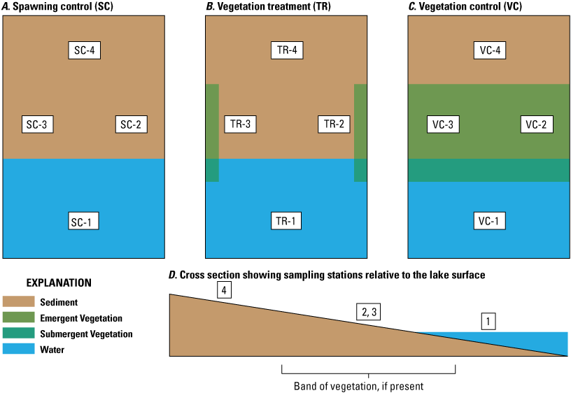 Simple schematic diagram showing Olsen’s Beach sampling areas.